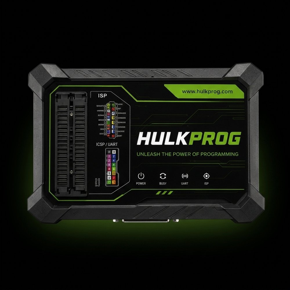 Top-down view of the HULKPROG programmer